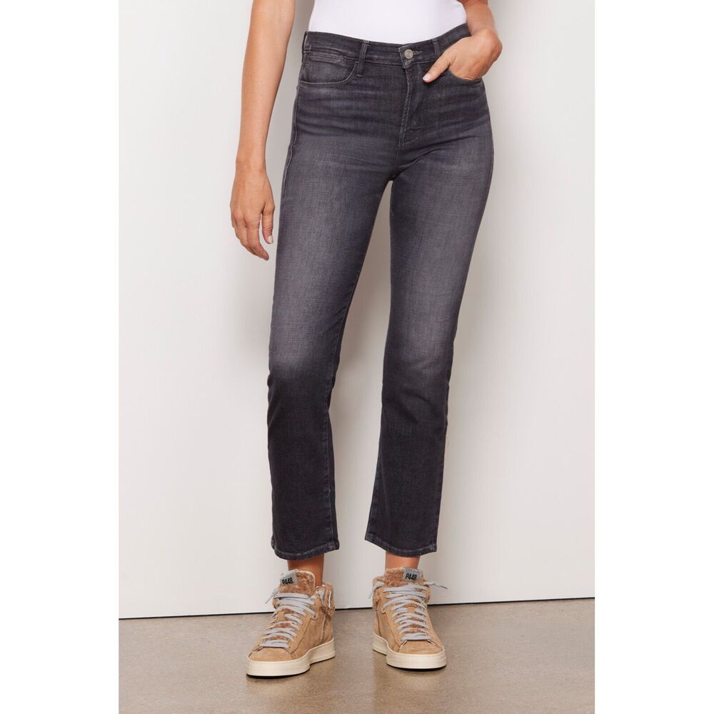 Frame Denim Le High Straight Jean Grey Wash Size 26